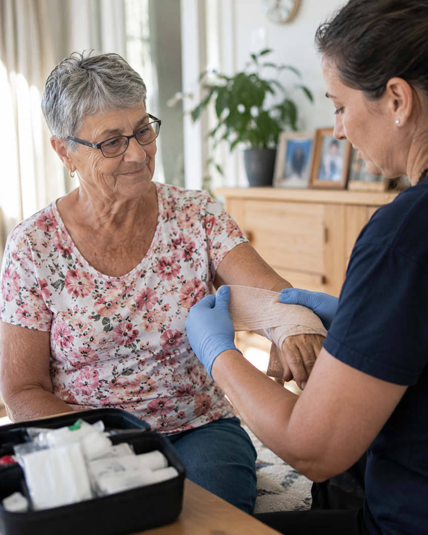Professional wound care with gentle approach